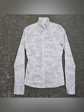 Lululemon Light Gray Camo Full-Zip Women's Jacket